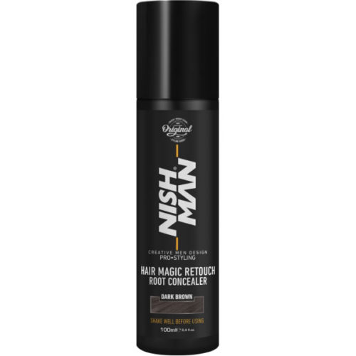 Spray color retoca raices Nishman Castaño Oscuro